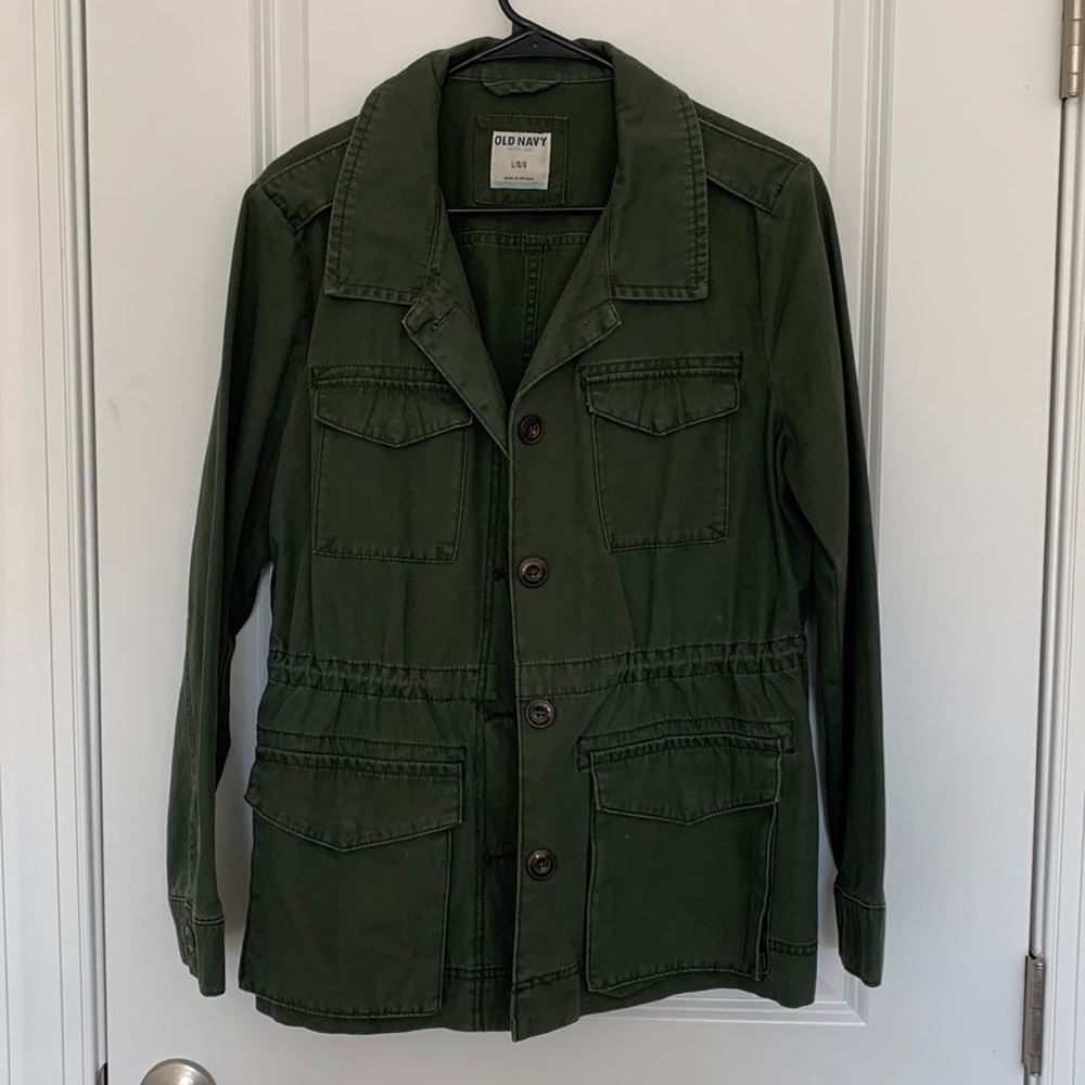 Old Navy Military Jacket. Sz LG. Army Green.